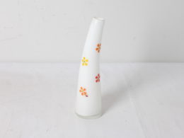 Vase en verre - Motif floral multicolore