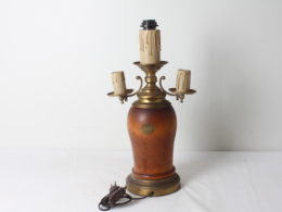 Lampe ancienne - Bois et laiton