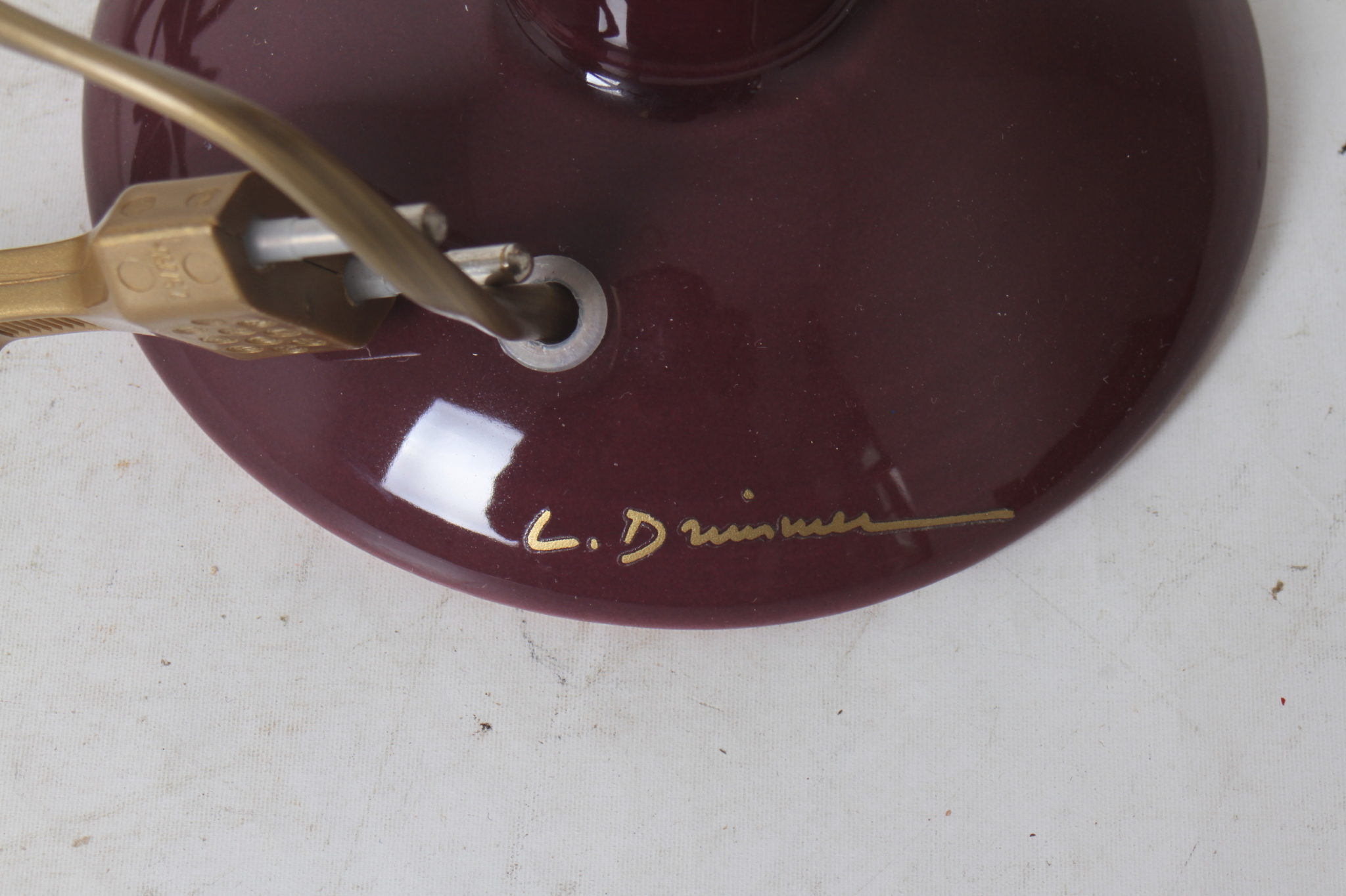 Pied de lampe signé L. Drimmer – Image 4