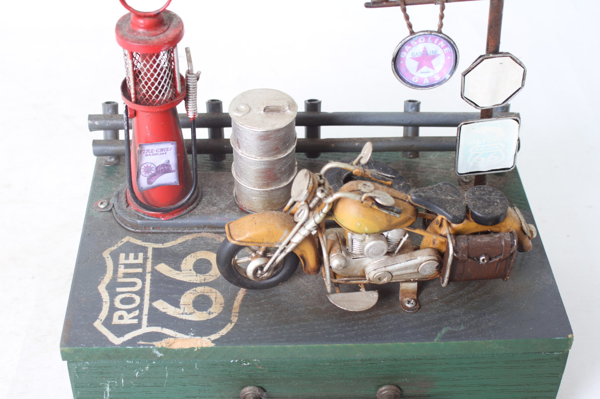 Boîte de rangement en bois " Route 66 " – Image 4