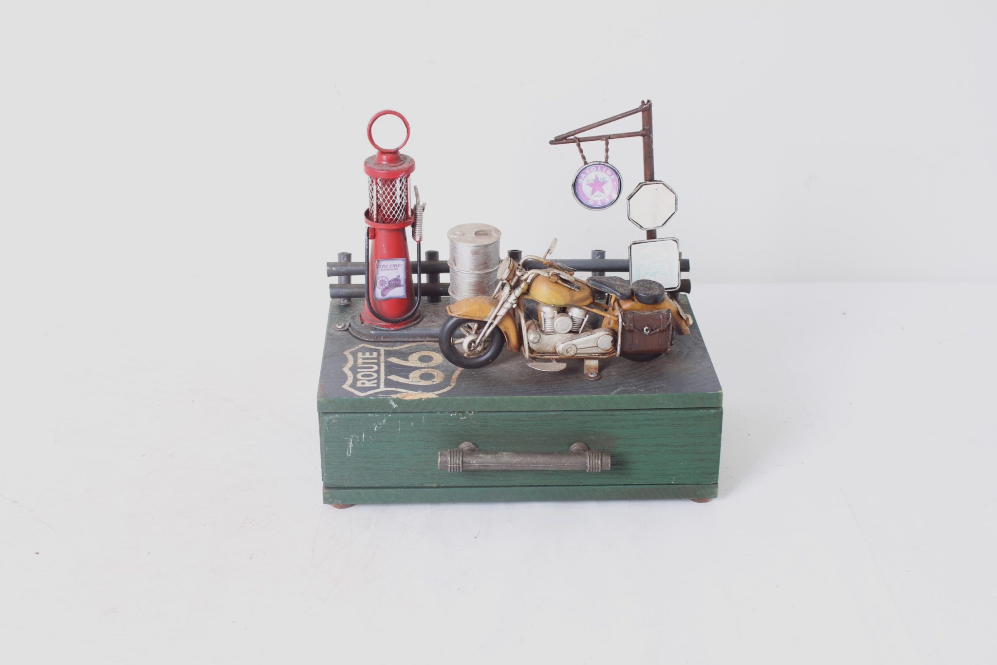 Boîte de rangement en bois " Route 66 " – Image 5
