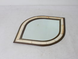 Miroir de style oriental - Laiton & Corne