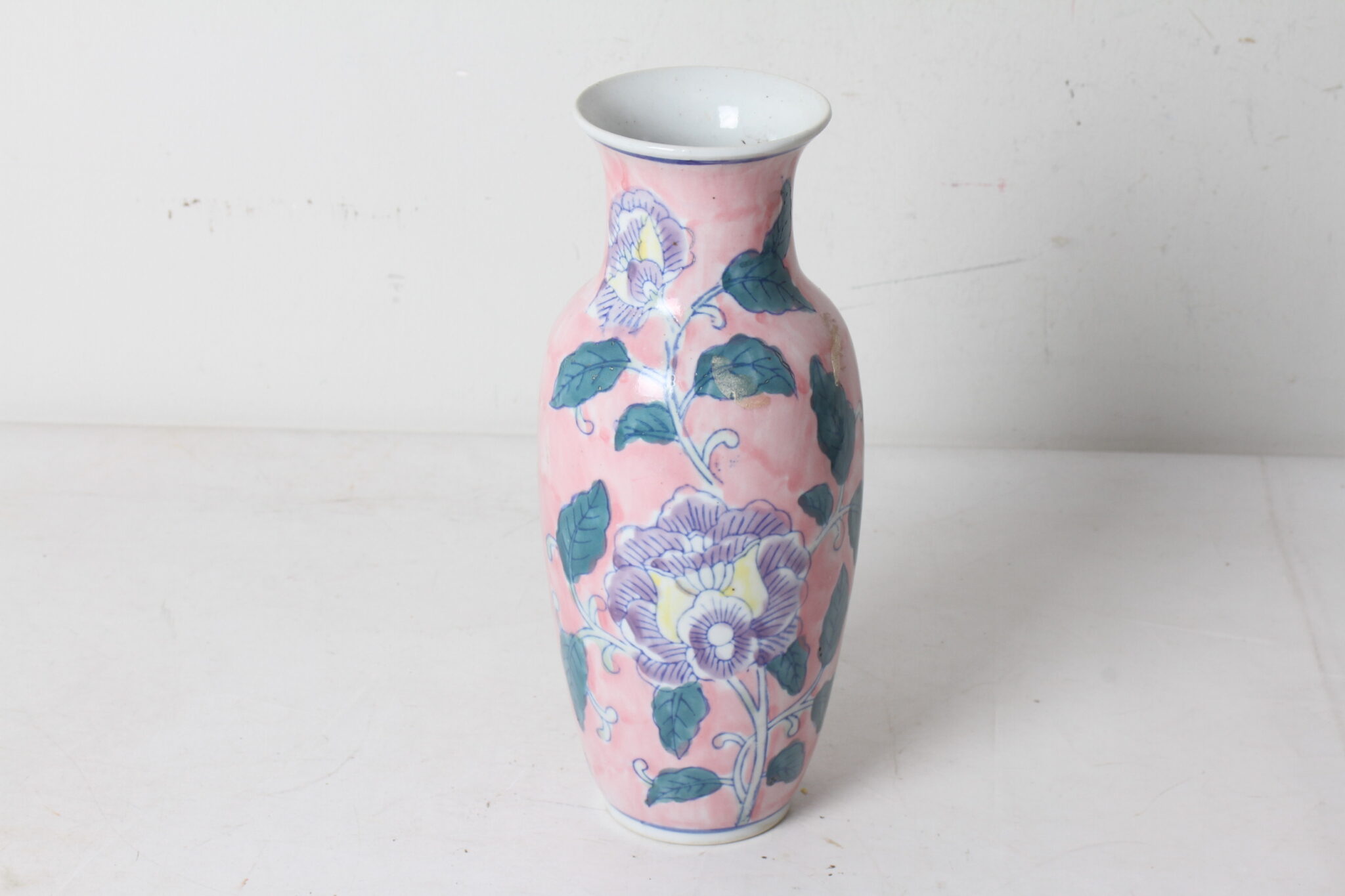 Vase céramique décor floral