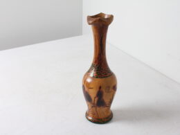 Vase artisanal en bois d'olivier