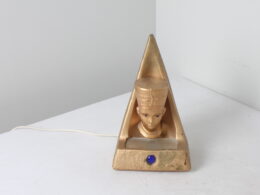 Lampe égypte en platre doré