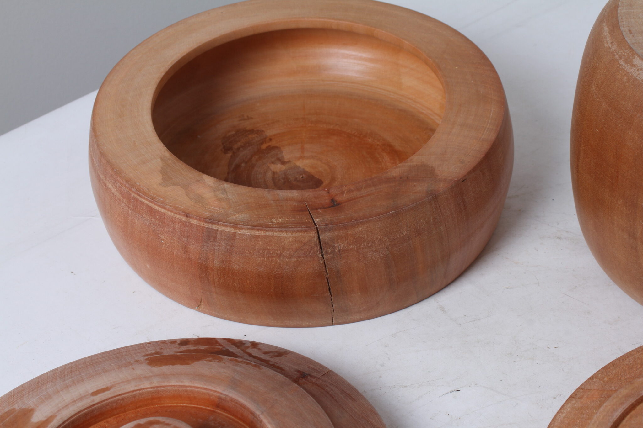 Lot de 3 pots en bois tourné – Image 4
