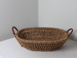 Panier décoratif en bois et osier