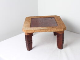 Tabouret en bois massif et liège