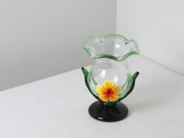 Vase vintage en verre soufflé