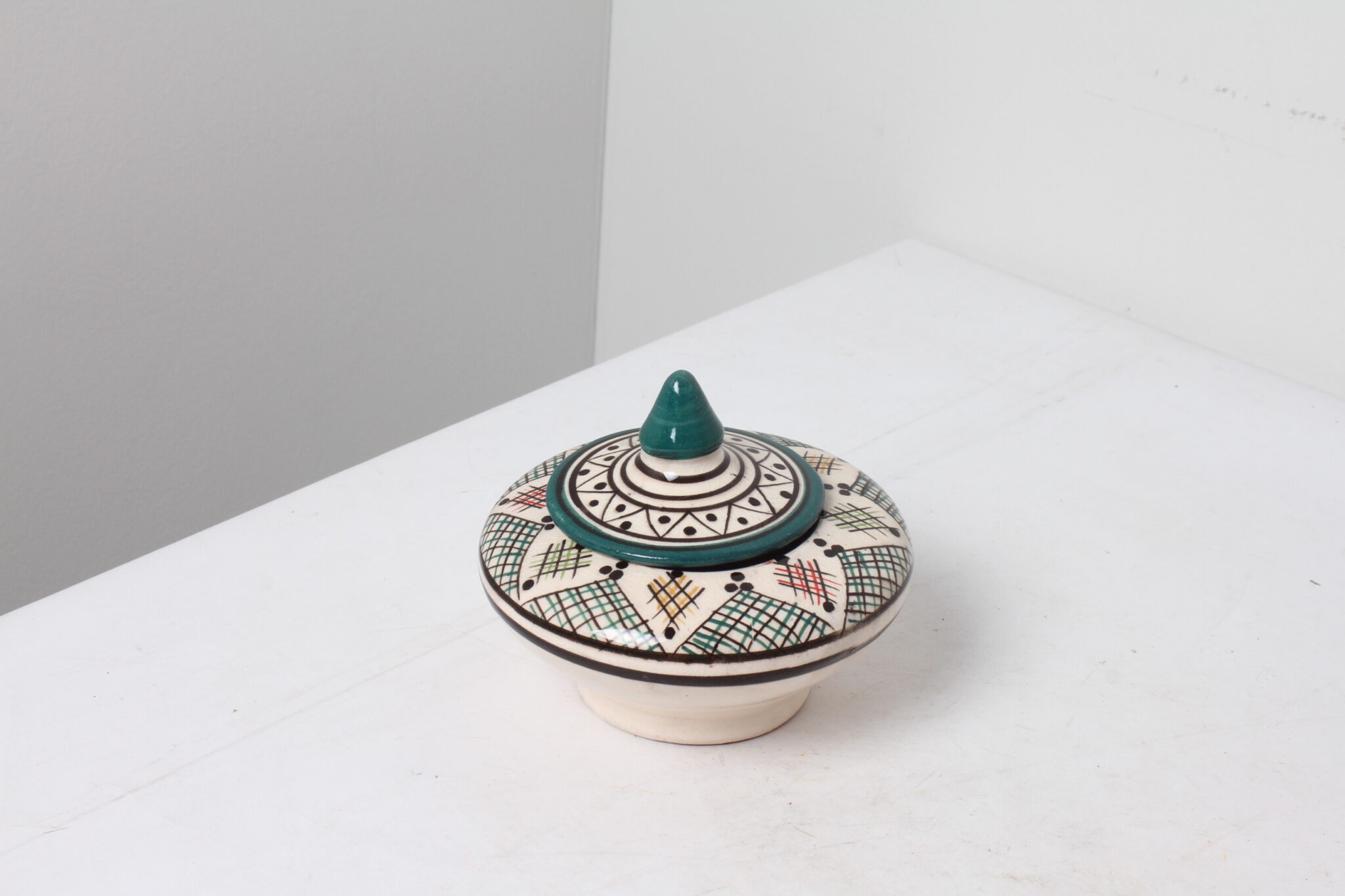 Sucrier en céramique émaillée - design Marocain