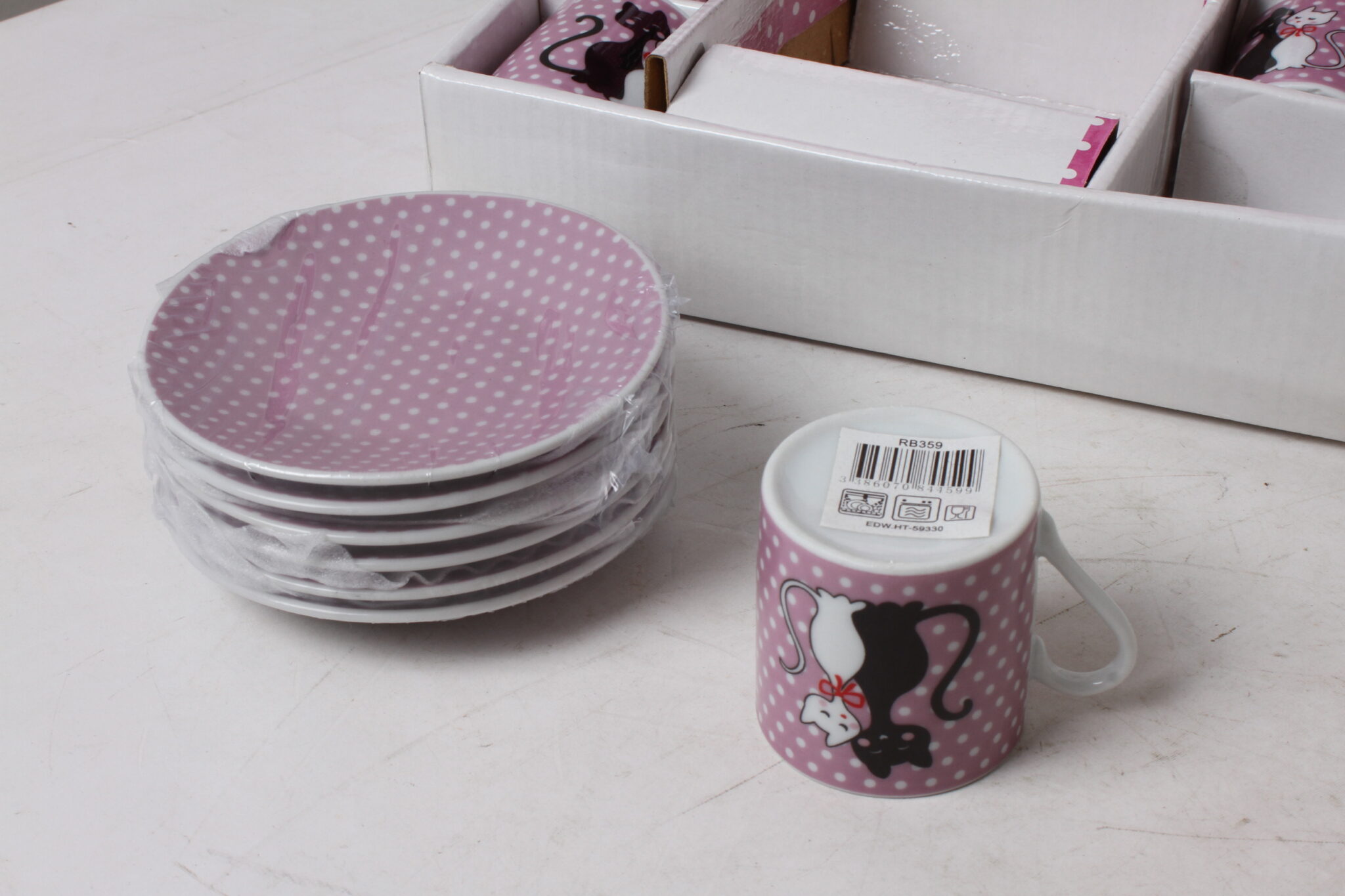 Service à café 6 personnes décor chats – Image 4
