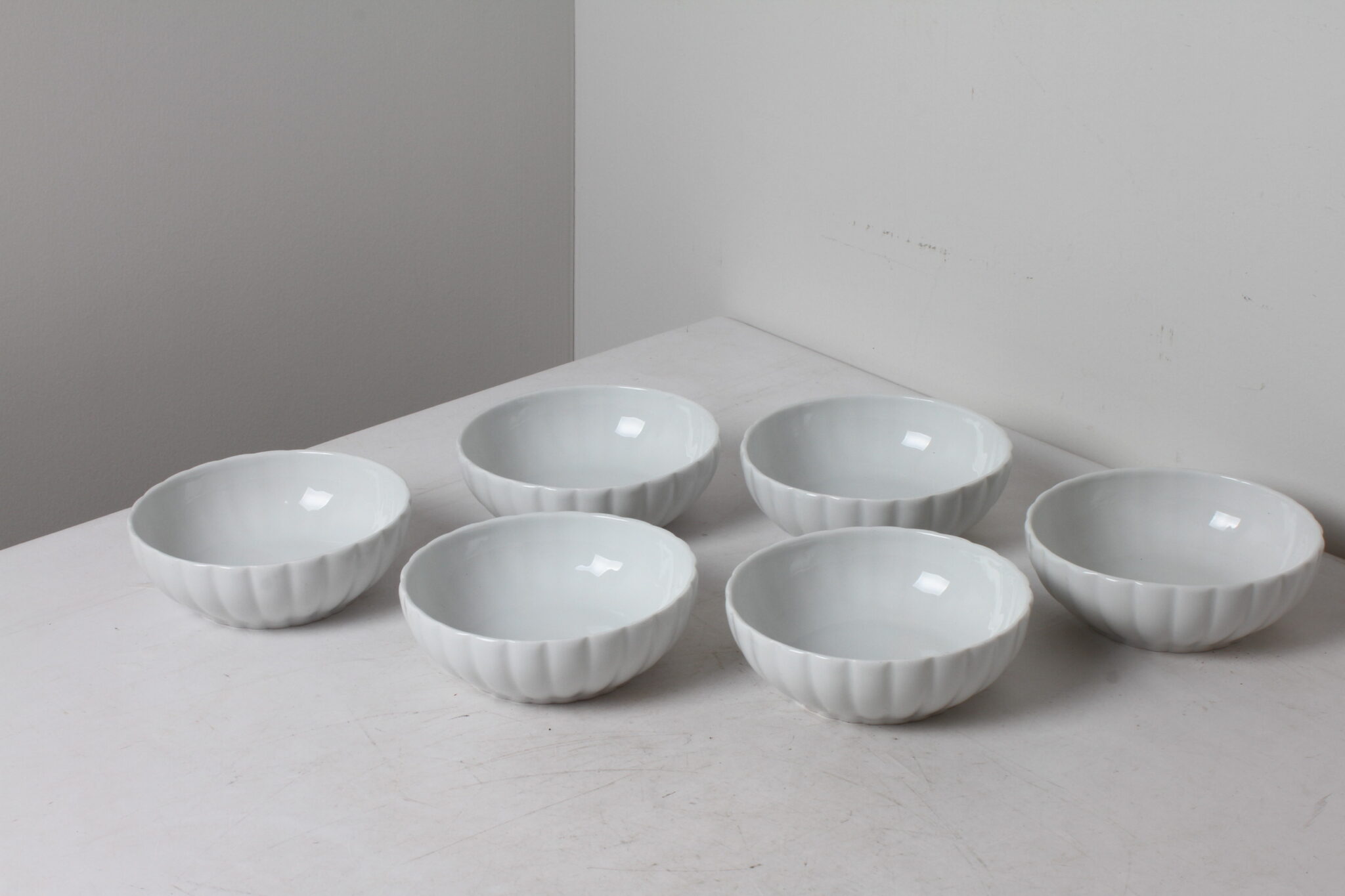 Coupelles à côtes en porcelaine PILLIVUYT