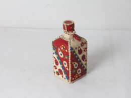 Flasque en verre et cuir