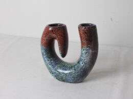 Vase double en céramique émaillée