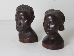 Bustes en bois sculpté - Bernard Ranarison