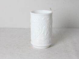 Vase vintage en opaline blanche