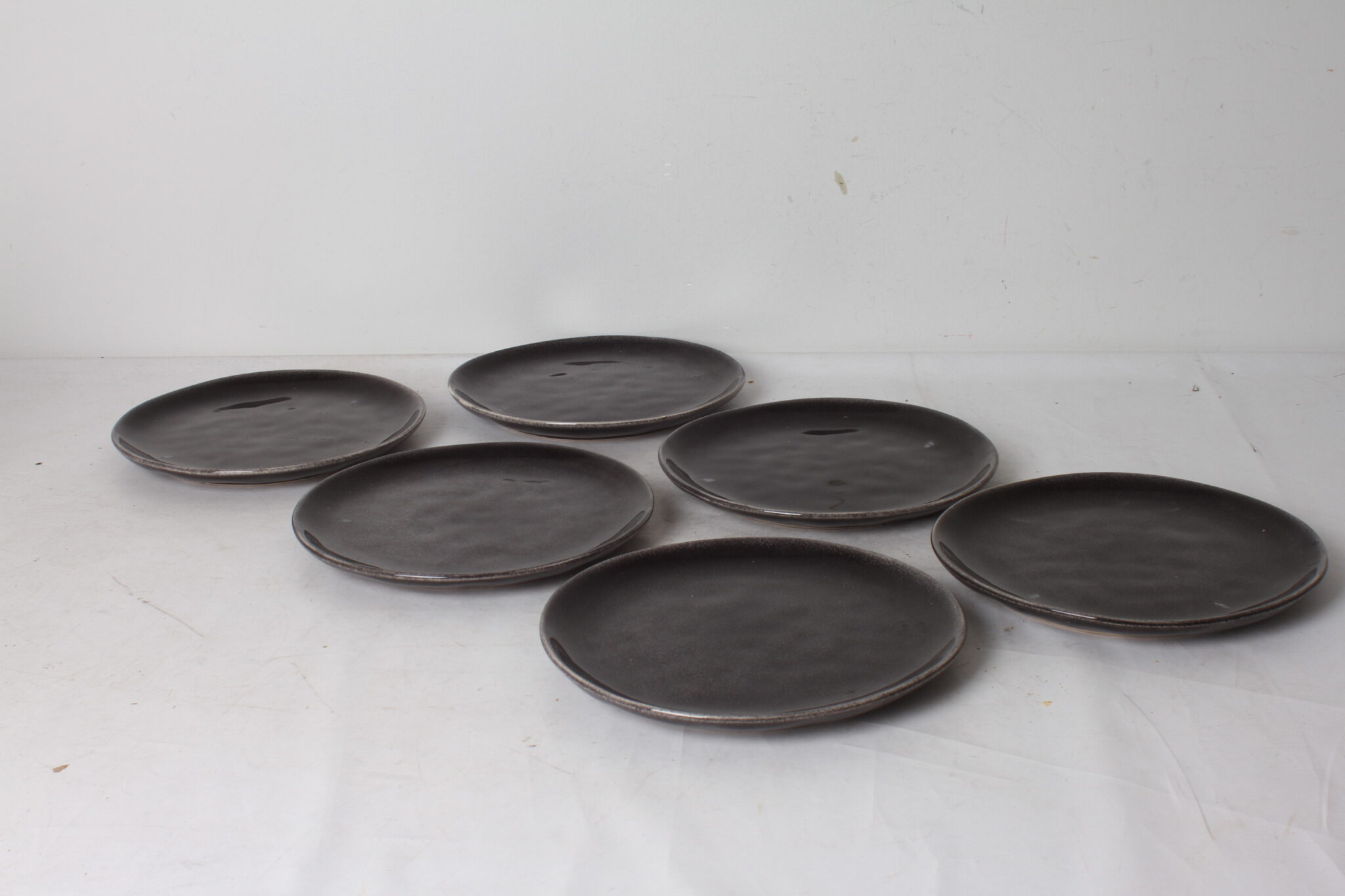 Assiettes à dessert en grès