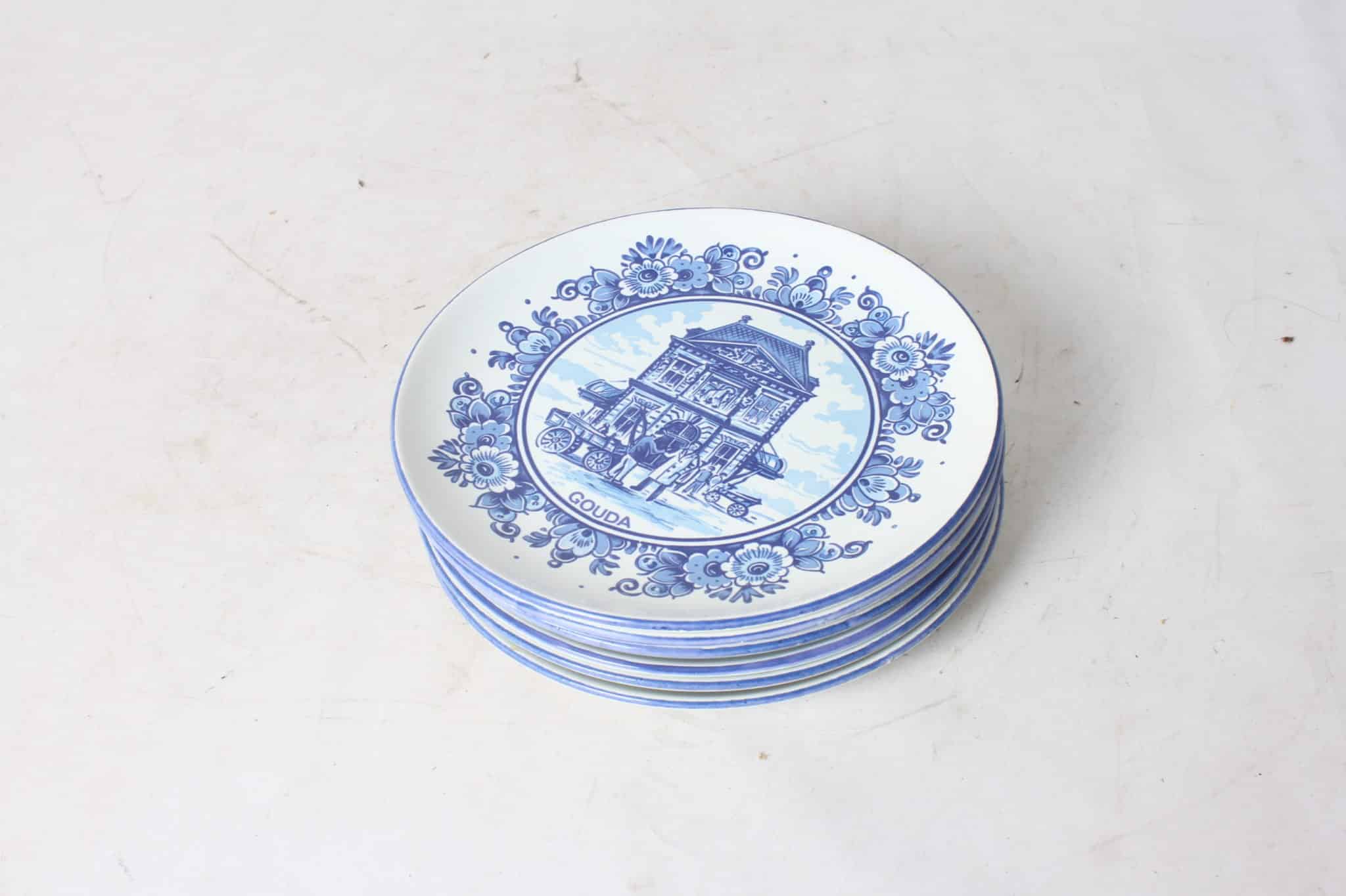 emmaus-scherwiller-etikette-occasion -assiette-dessert-hollande-bleu-blanc (2)