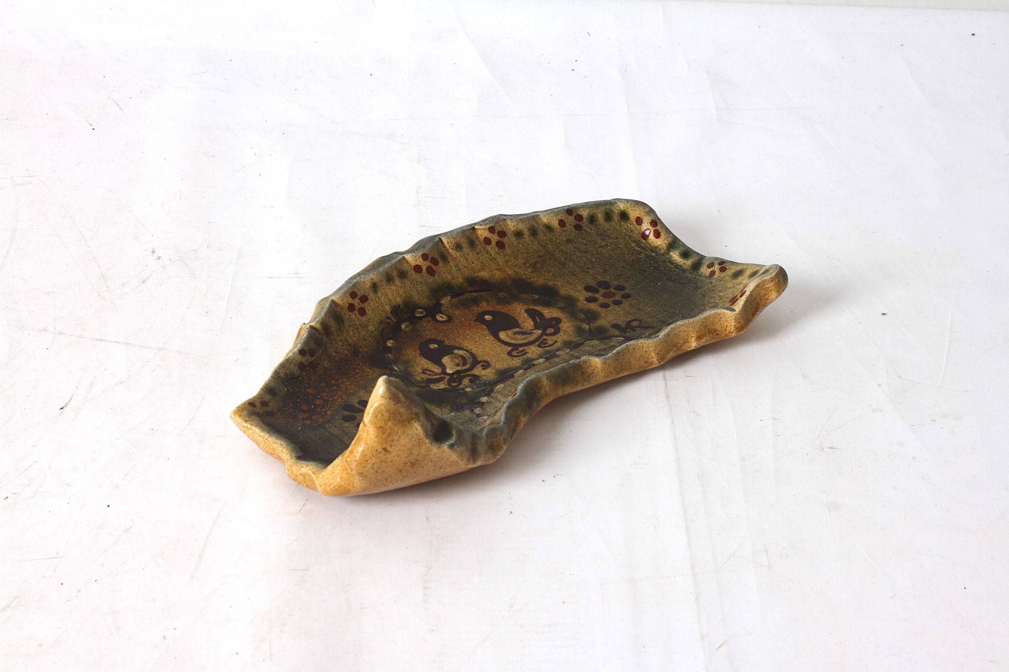 Petit plateau -Décoration - Vide poches -pies oiseaux-céramique (2)