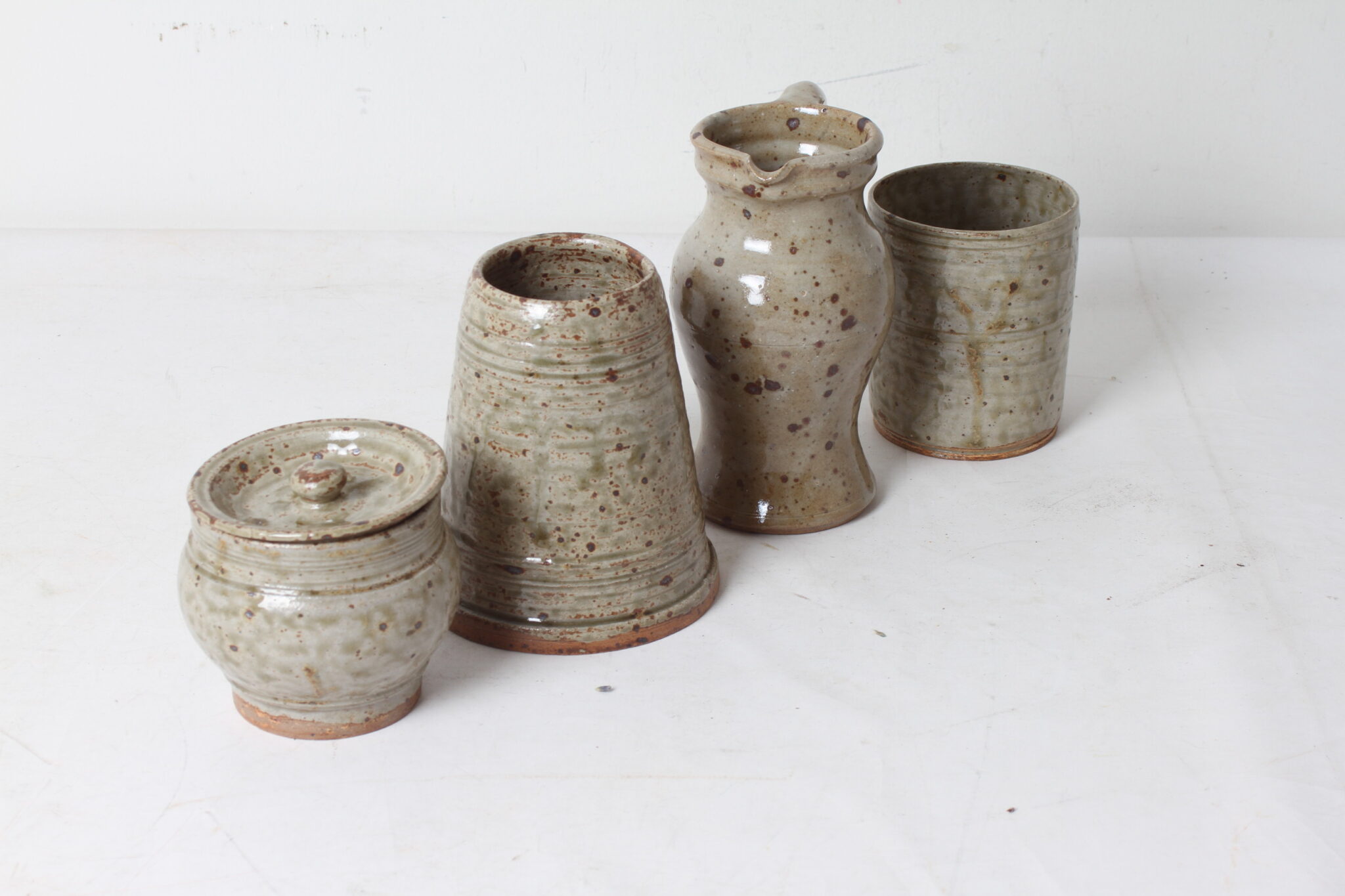 Service en grés artisanale - vaisselle rustique émaillée (1)