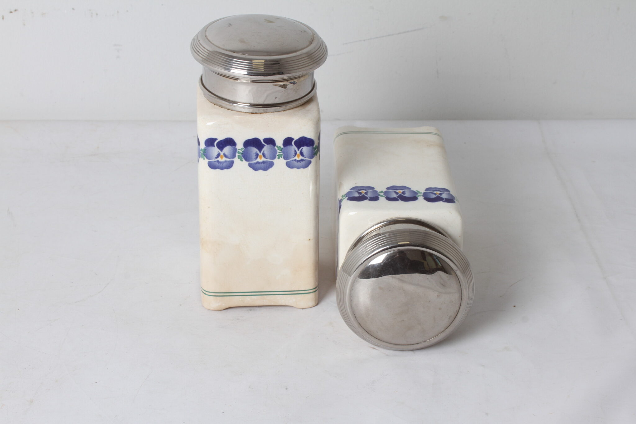 Lot de 2 boîtes de conservation WMF en céramique vintage (2)