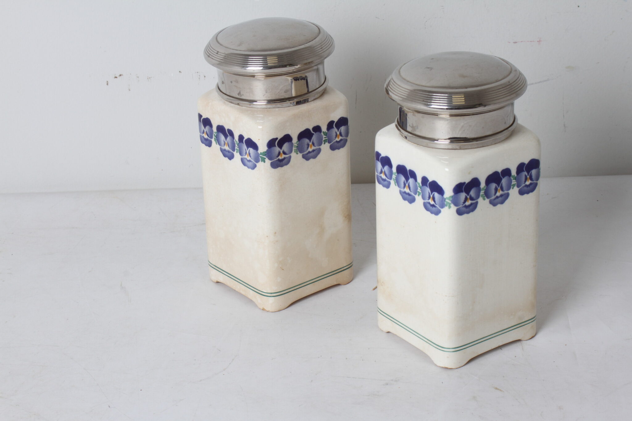 Lot de 2 boîtes de conservation WMF en céramique vintage (4)