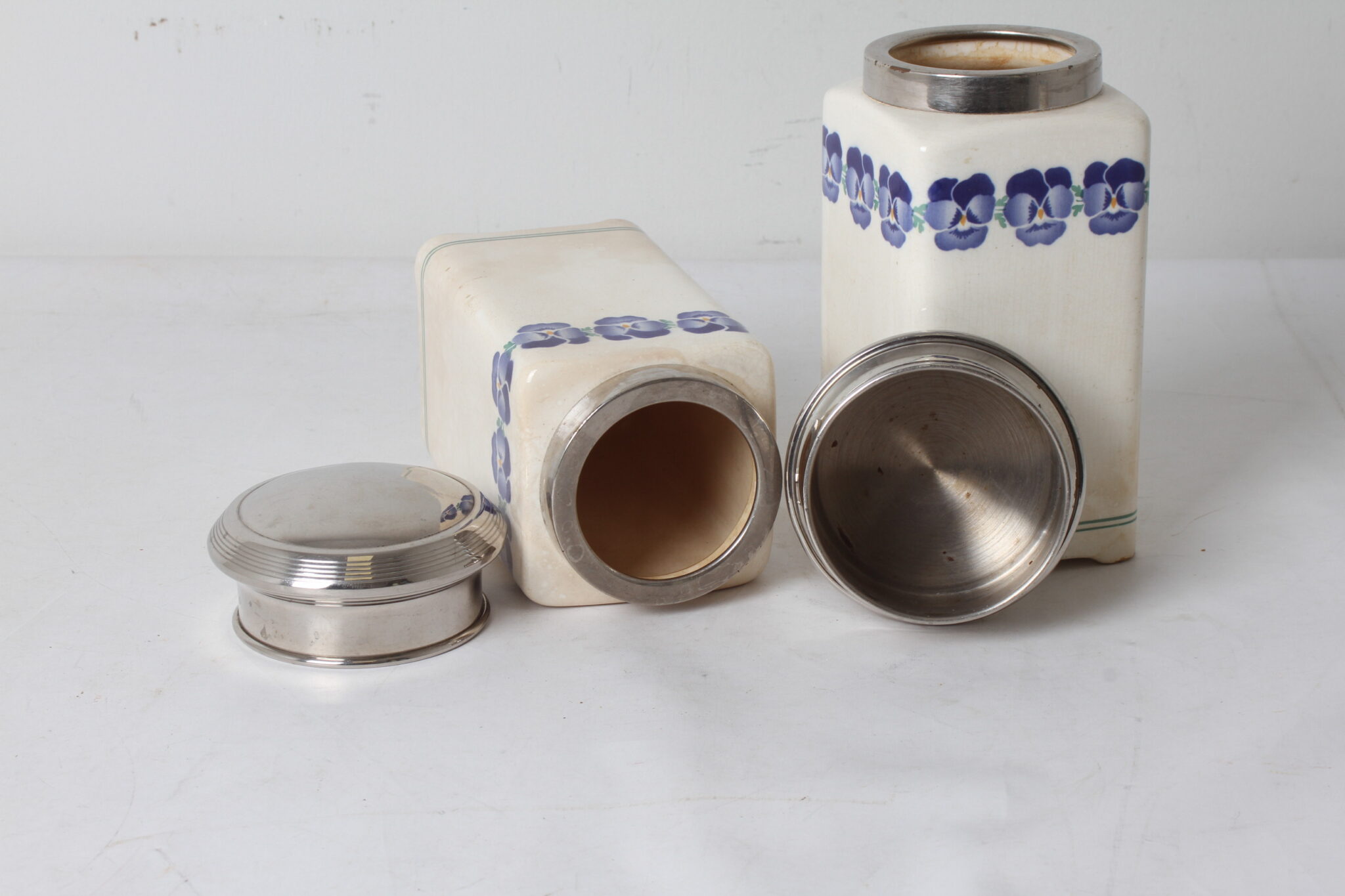 Lot de 2 boîtes de conservation WMF en céramique vintage (5)