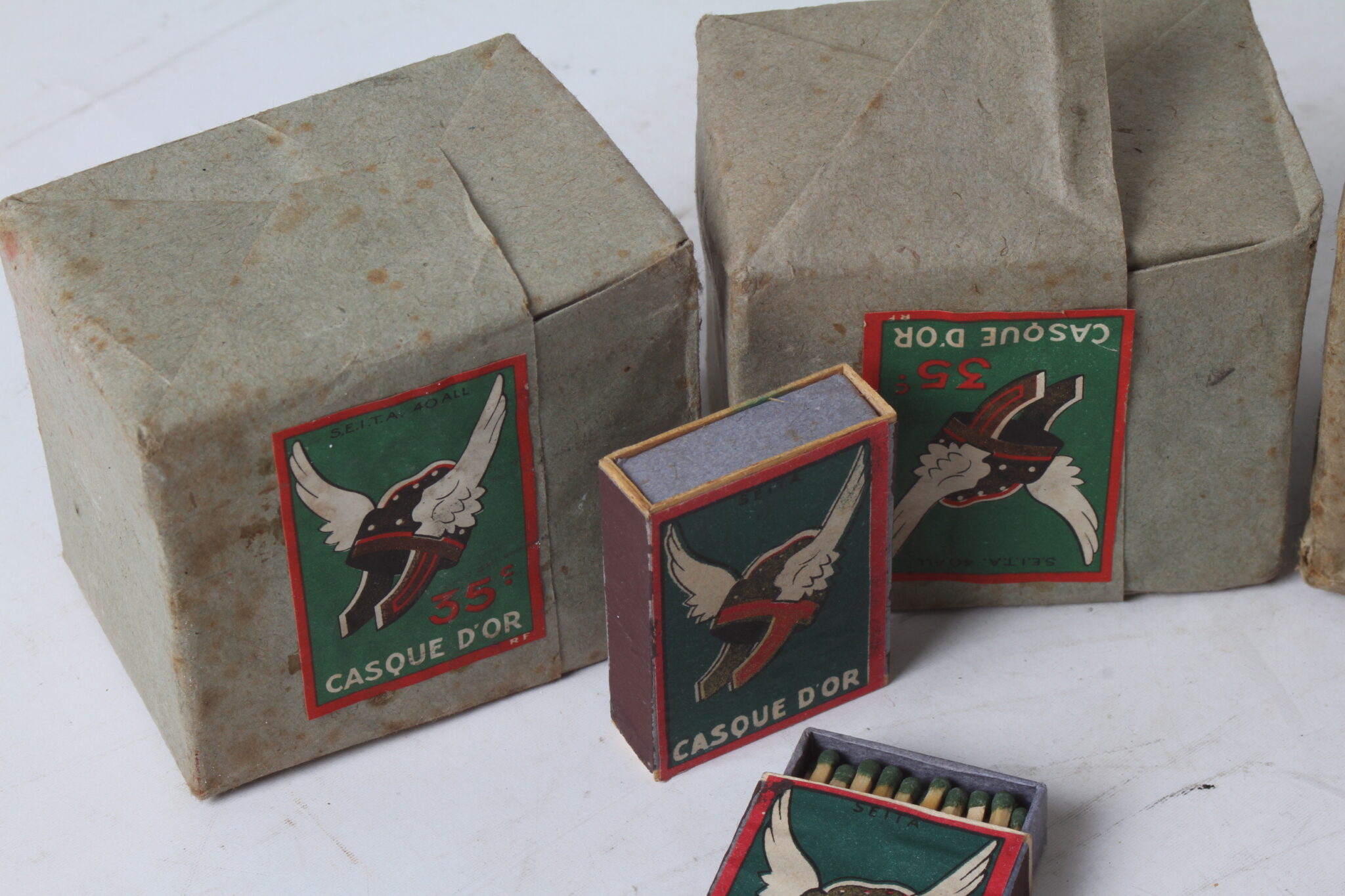 32 Boîtes D'allumettes Casque d'or - Seita (1)