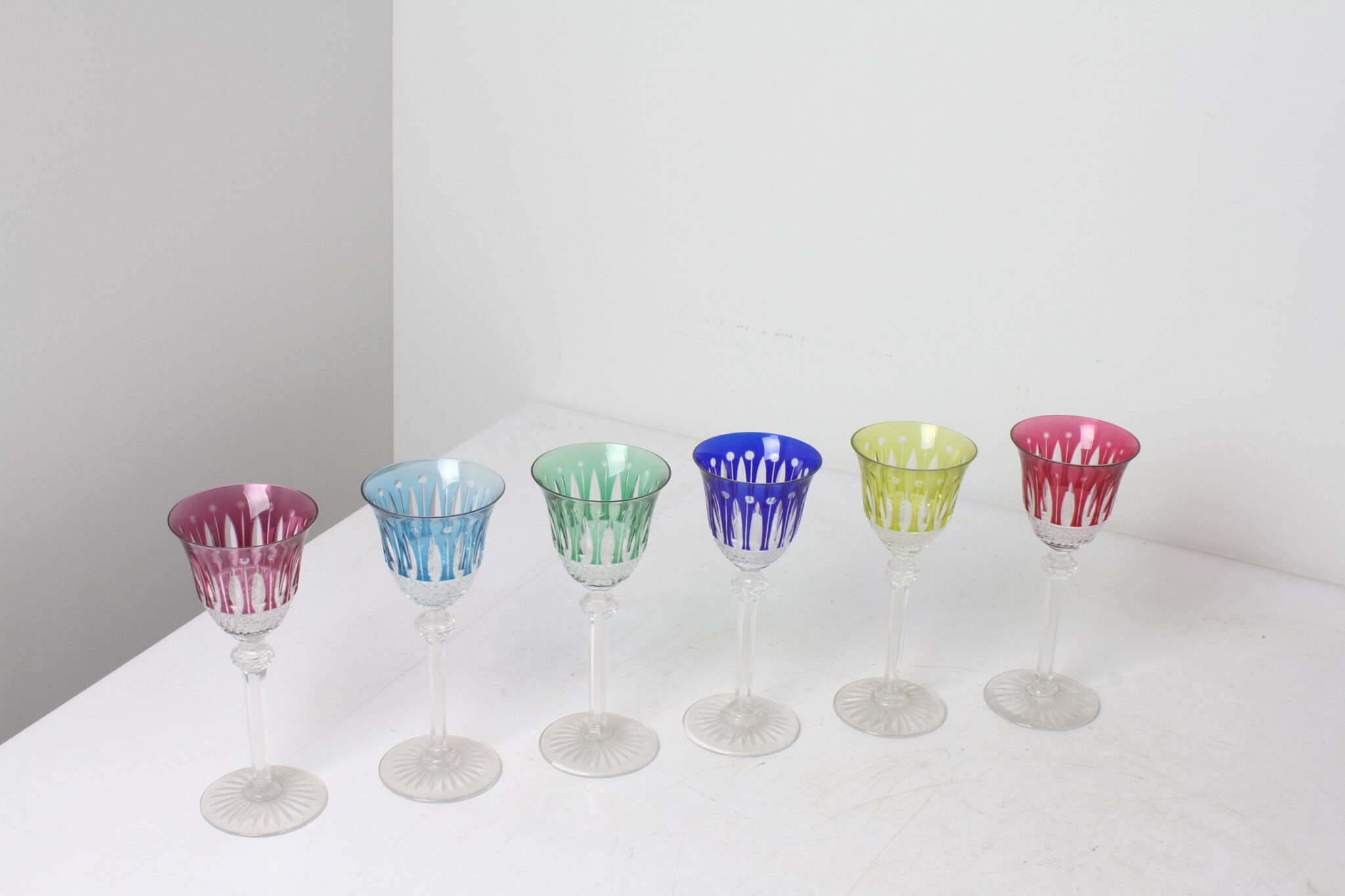 6 verres en cristal polychrome – Modèle Tommy (2)