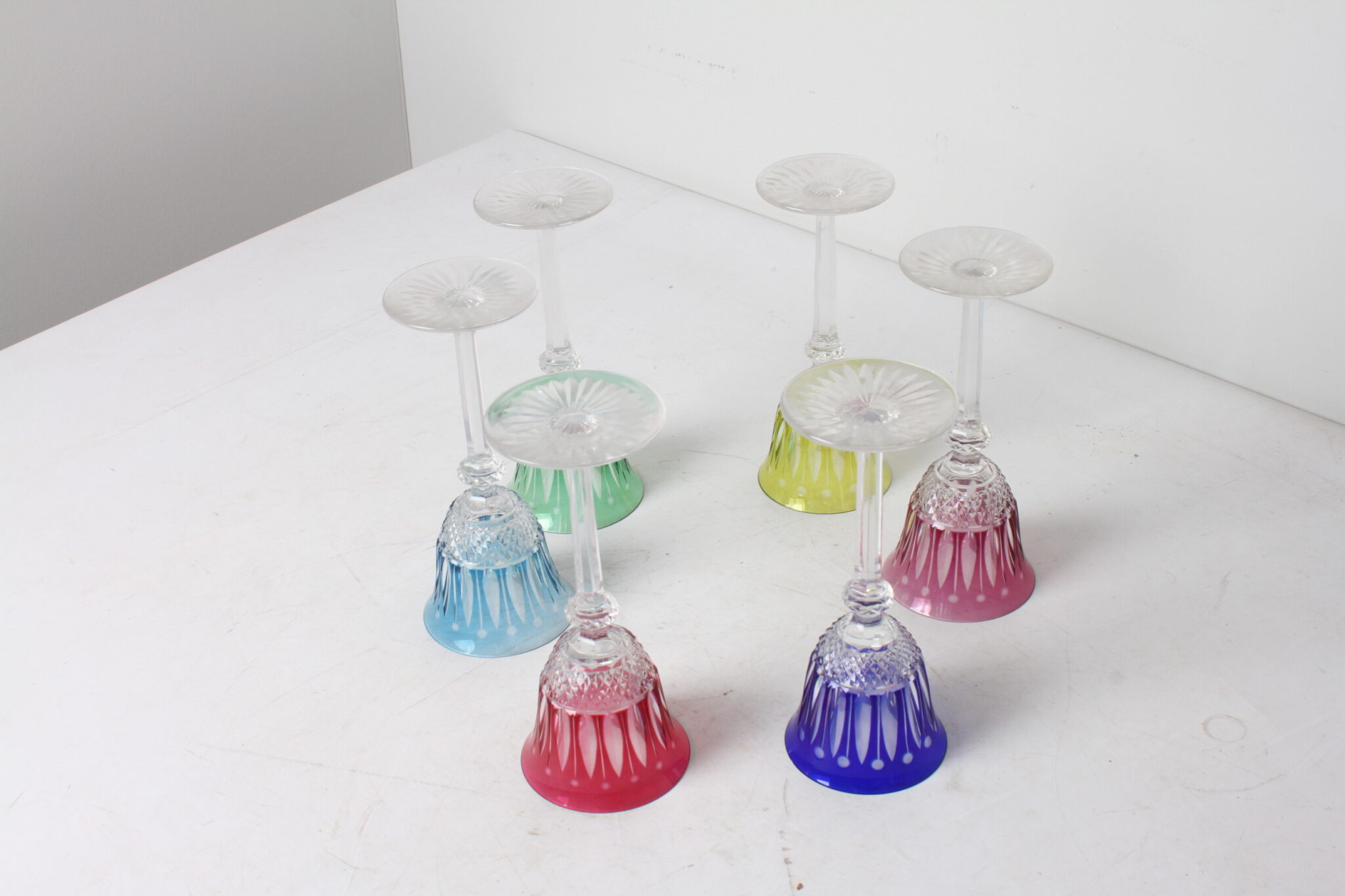 6 verres en cristal polychrome – Modèle Tommy (4)