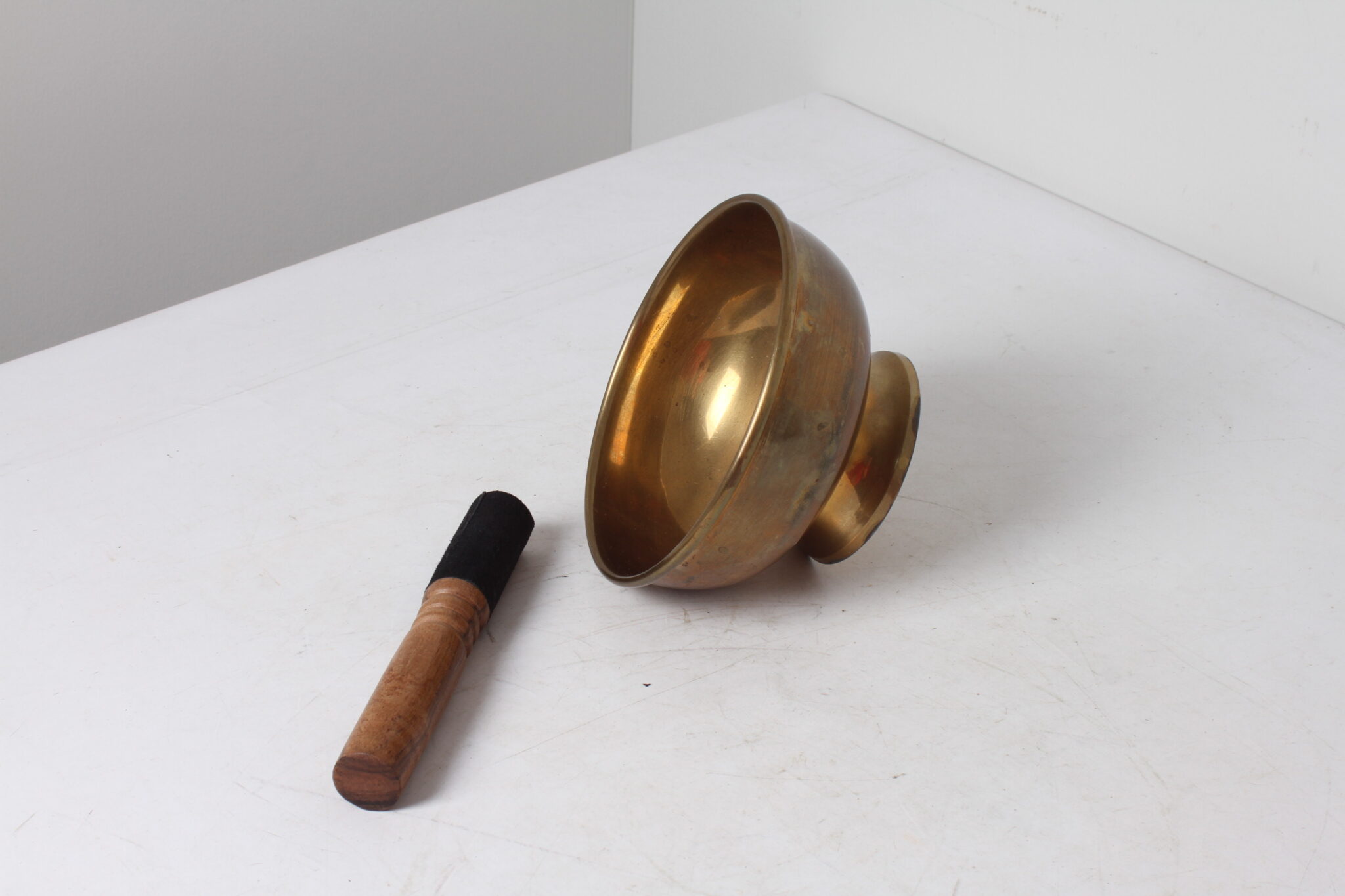 Bol chantant tibétain métal doré (3)