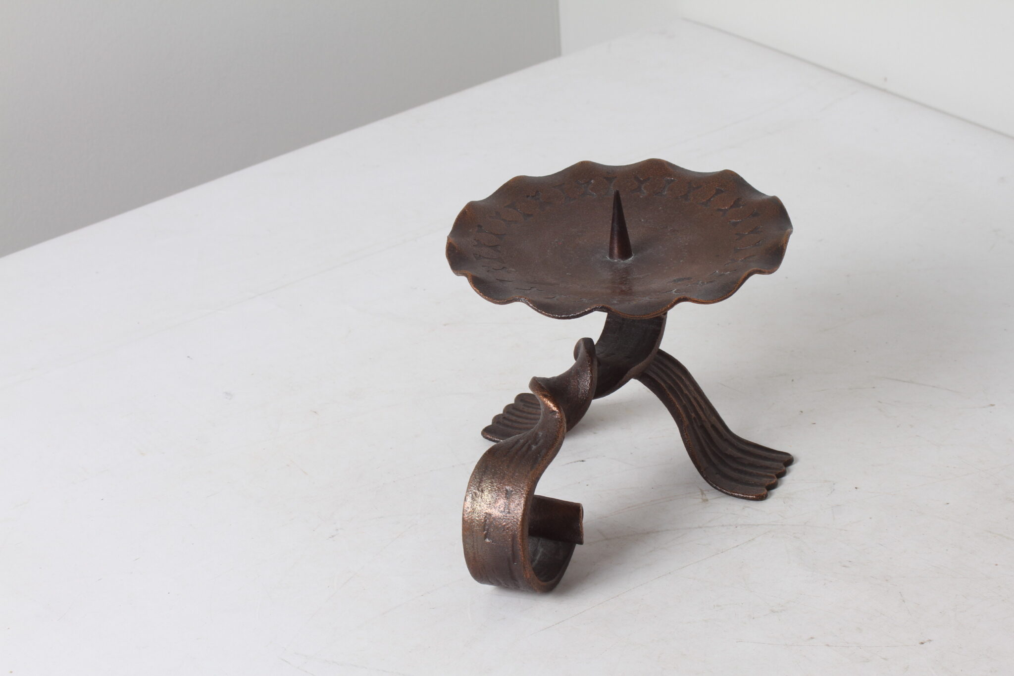 Bougeoir en fer forgé artisanal (grand modèle) (1)