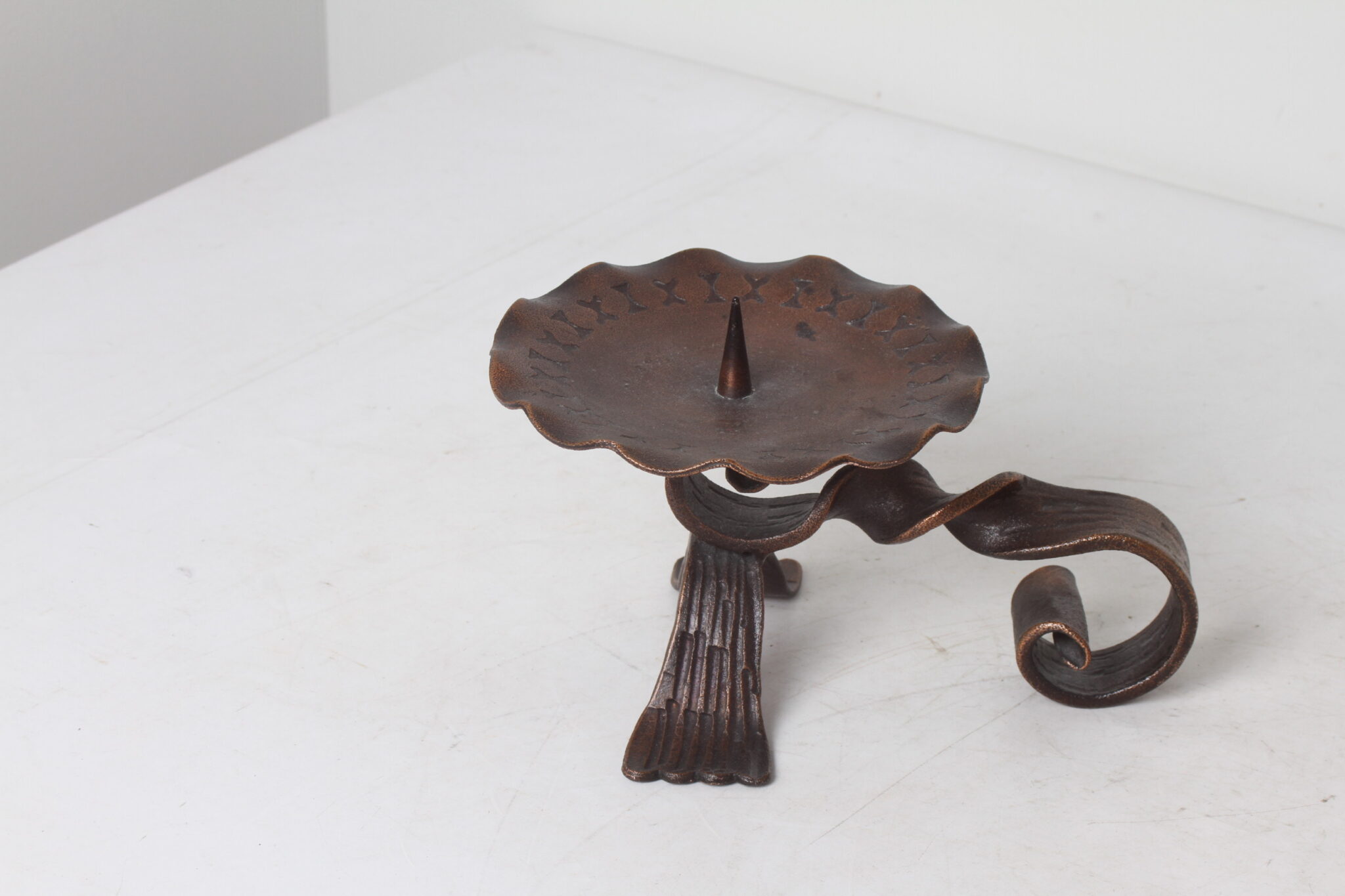 Bougeoir en fer forgé artisanal (grand modèle) (3)