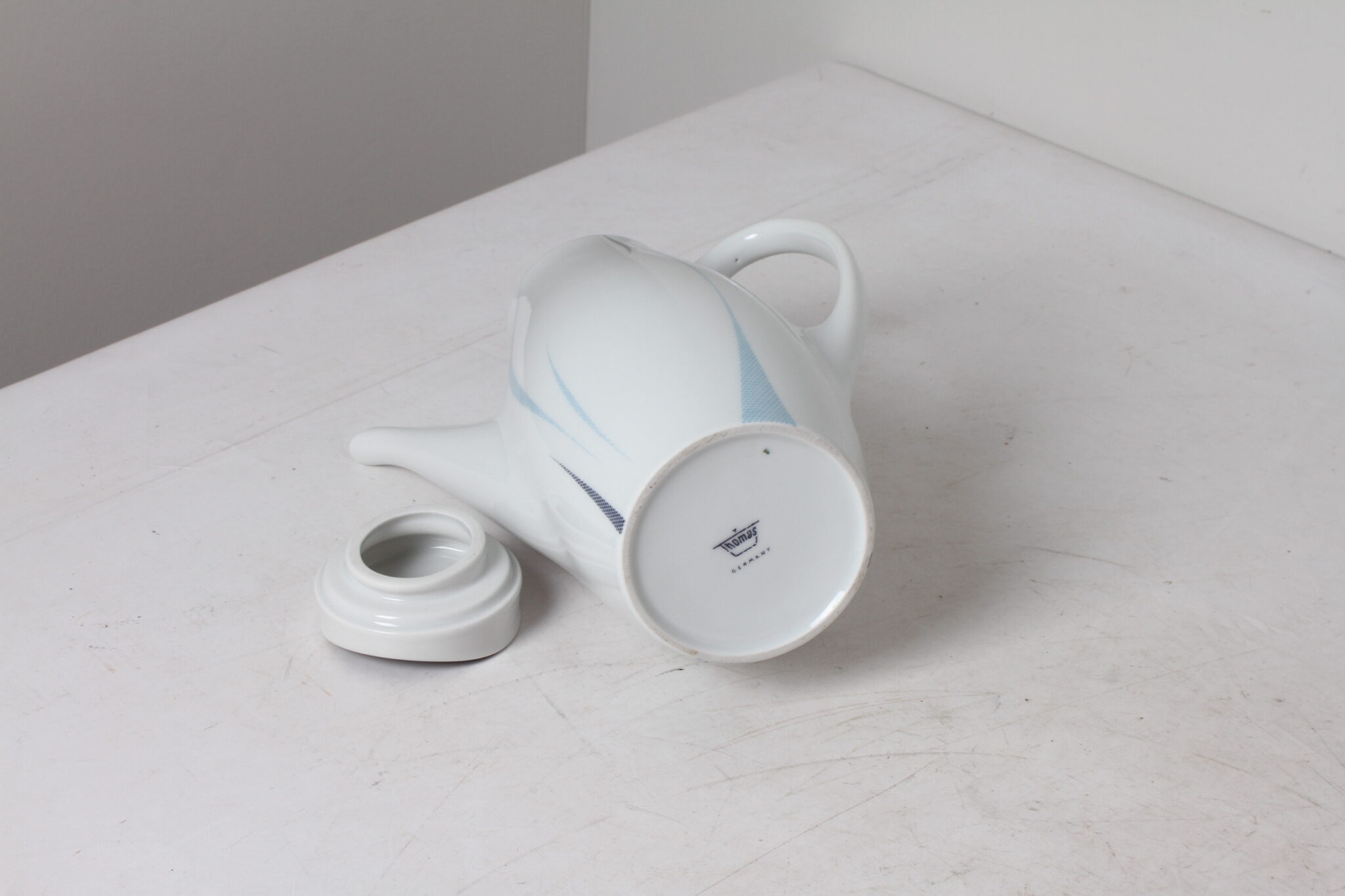 Cafetière en porcelaine blanc et bleu - Thomas (1)