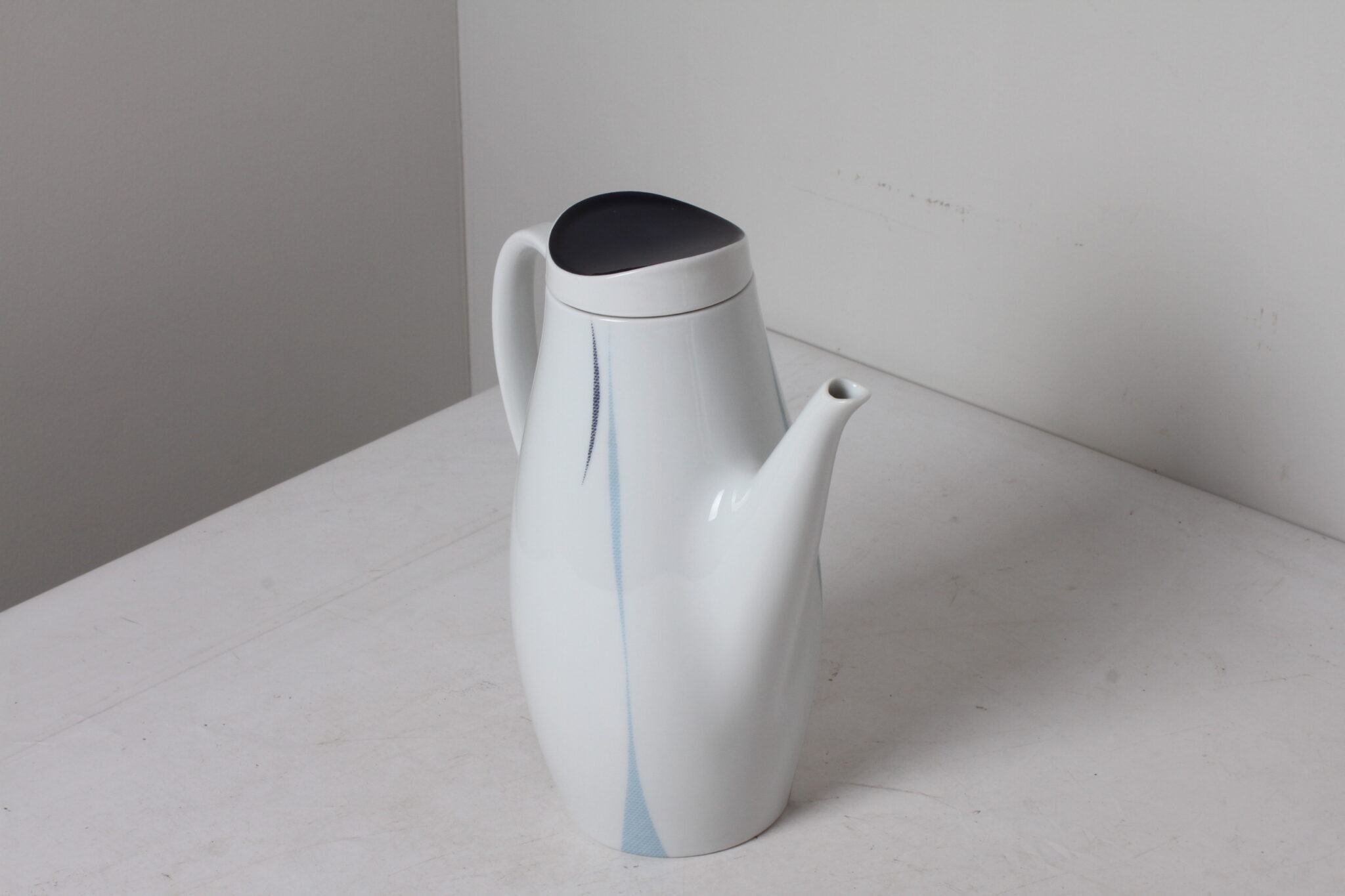 Cafetière en porcelaine blanc et bleu - Thomas (3)