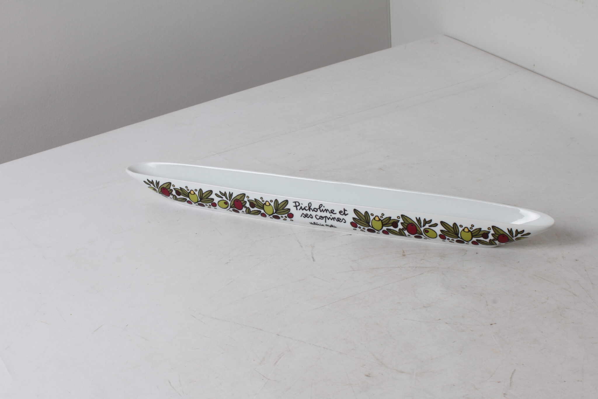 Plat long en céramique décor olives dlp (2)