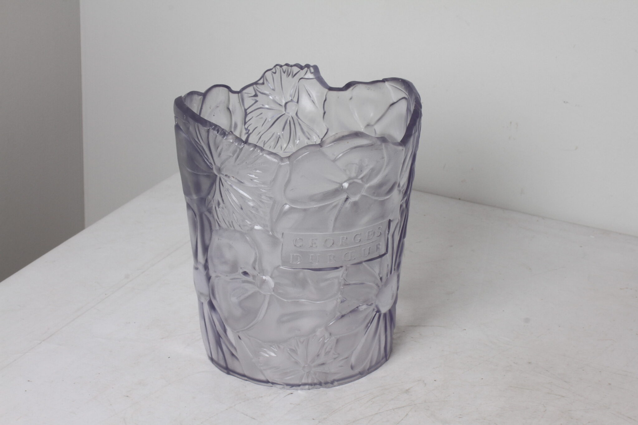 Seau a bouteille en plastic décor florale Georges Dubceuf (1)