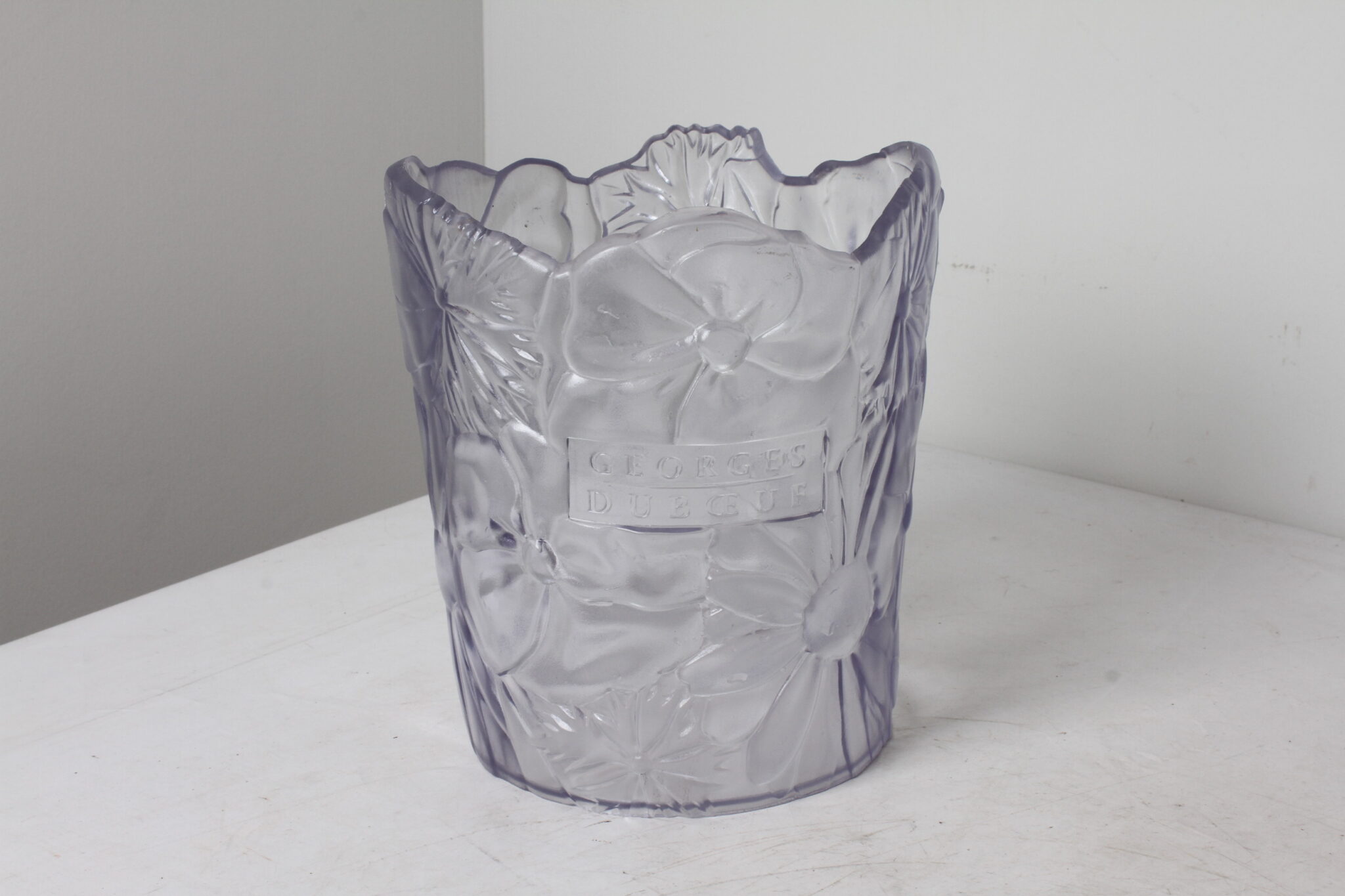 Seau a bouteille en plastic décor florale Georges Dubceuf (2)