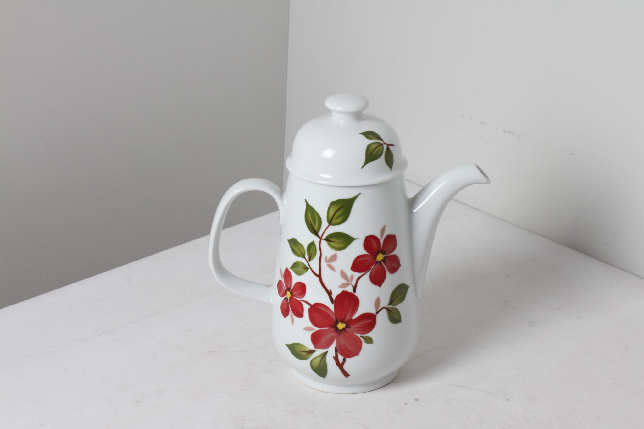 Théière en porcelaine blanc décor floral Winsterling Bavaria (2)