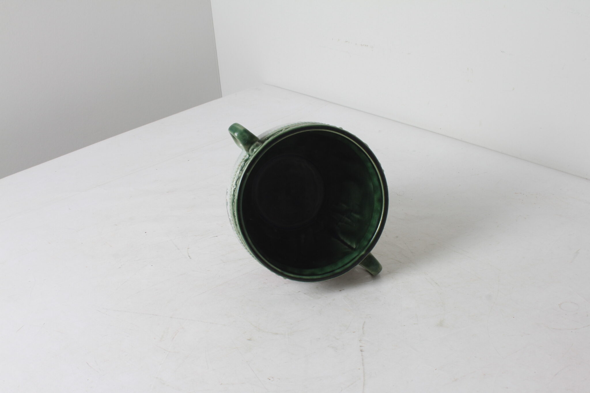 Vase avec décor florale en céramique vintage (3)