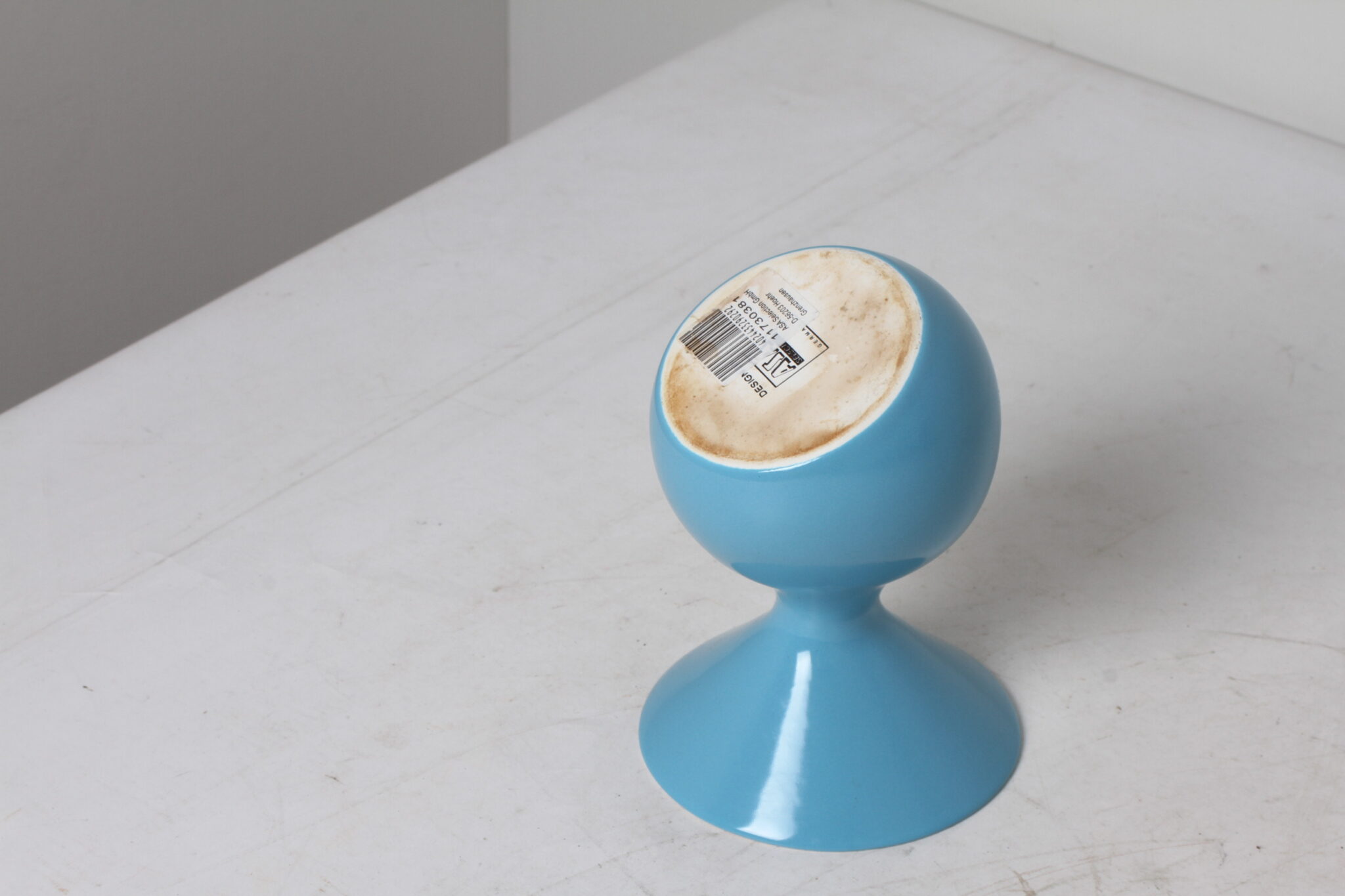 Vase bleu blanc céramique vintage Asa Sélection Germany (4)