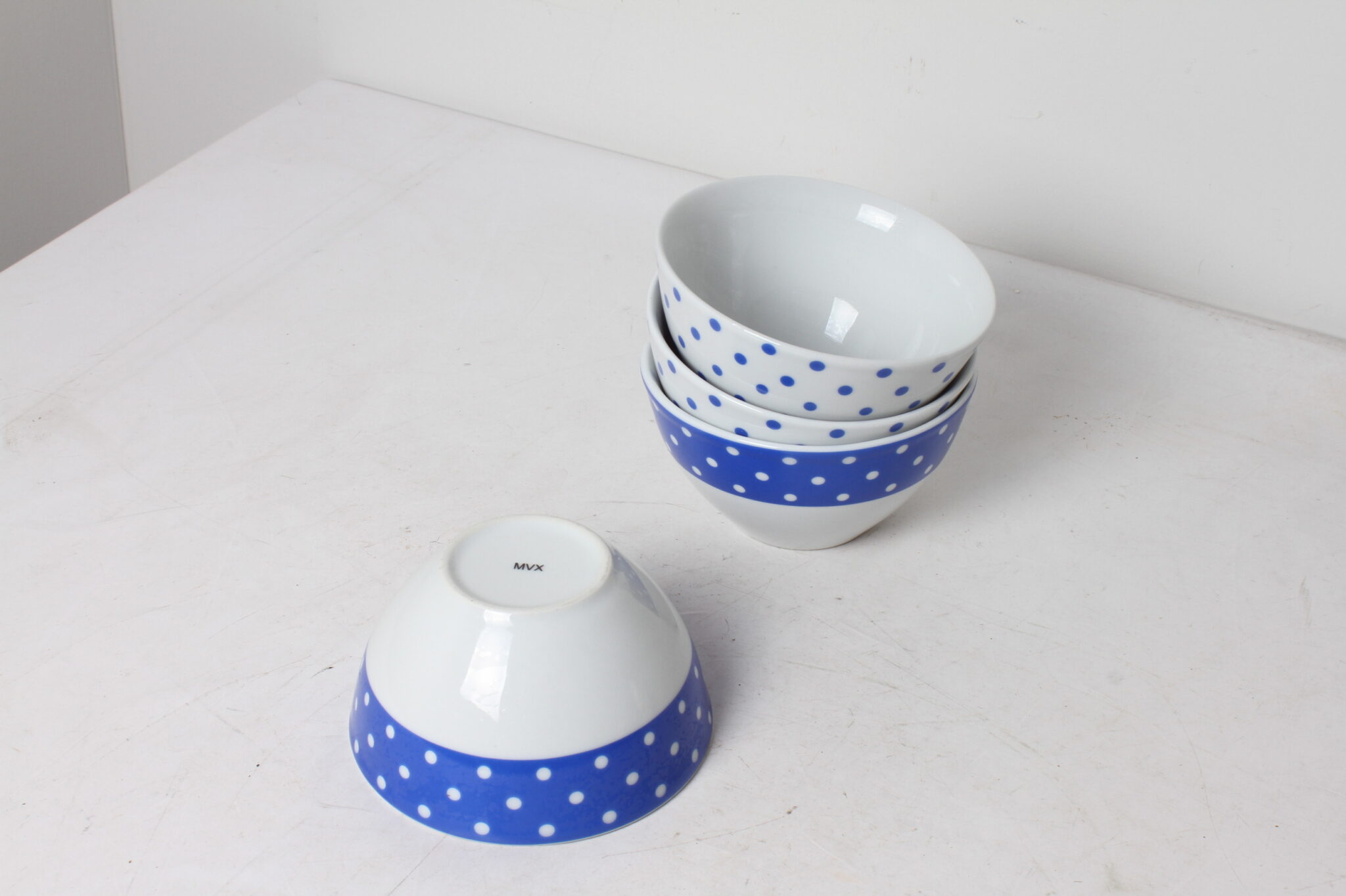 Lot de 4 bols en porcelaine bleu et blanc (3)