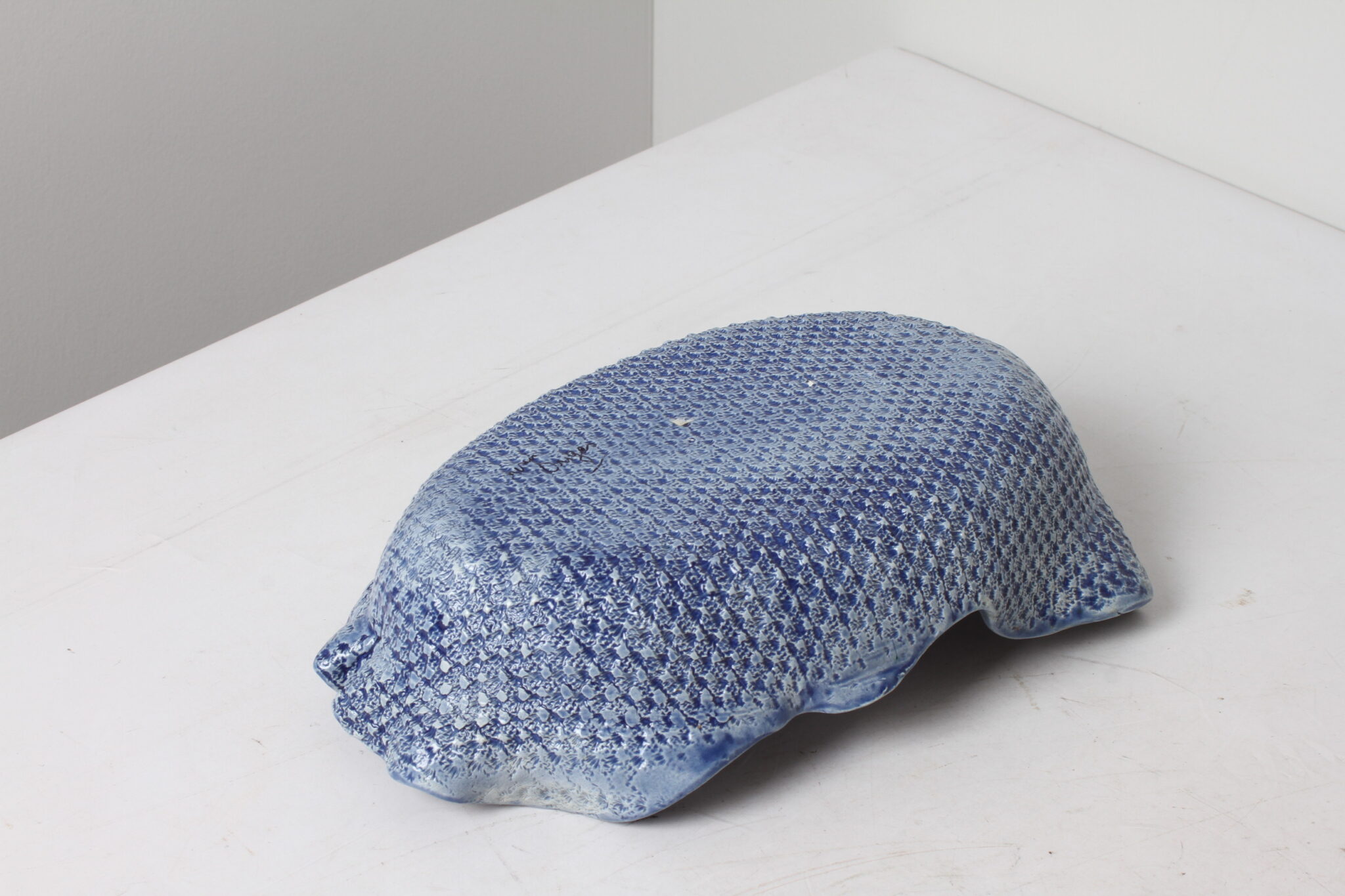 Plat vide-poche en céramique bleue (1)