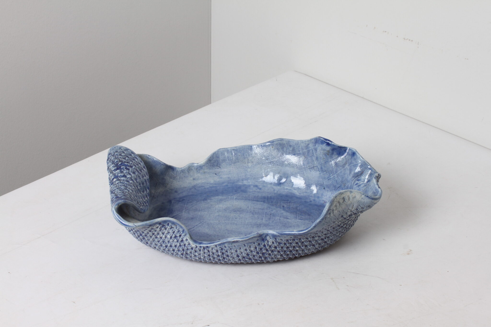 Plat vide-poche en céramique bleue (2)