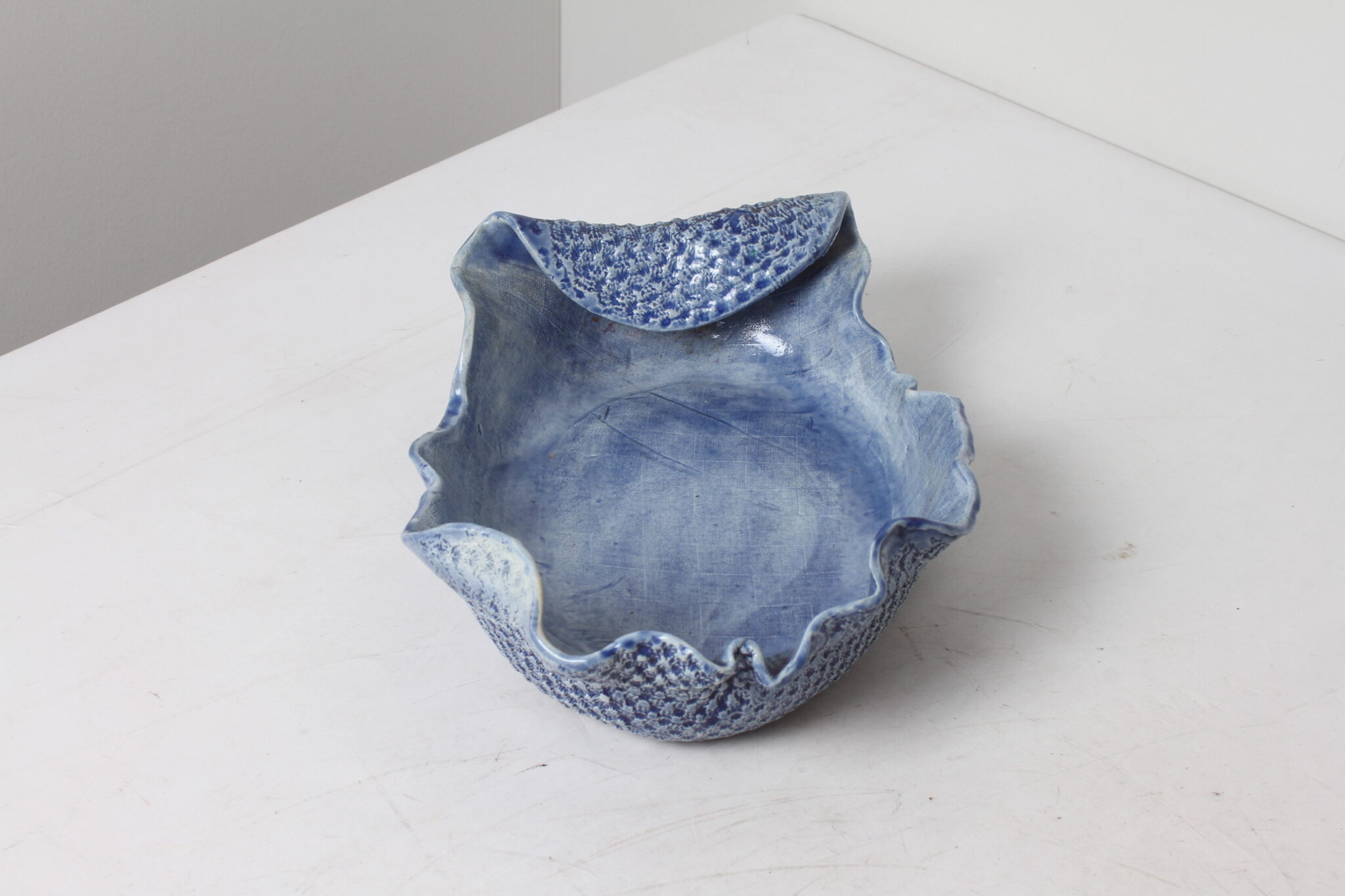 Plat vide-poche en céramique bleue (3)