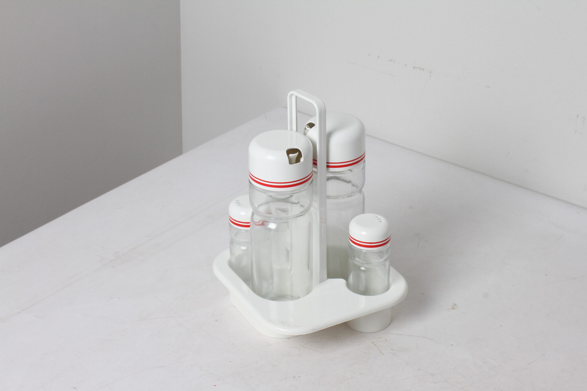 Serviteur condimentaire huile, vinaigre, sel et poivre vintage Valira (2)
