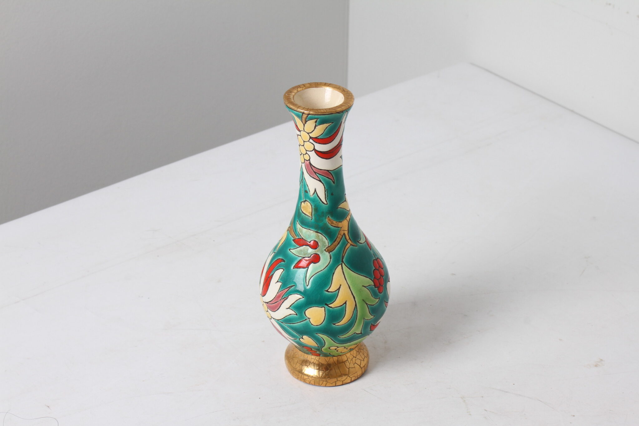 Vase émaux de Longwy peint main céramique (2)
