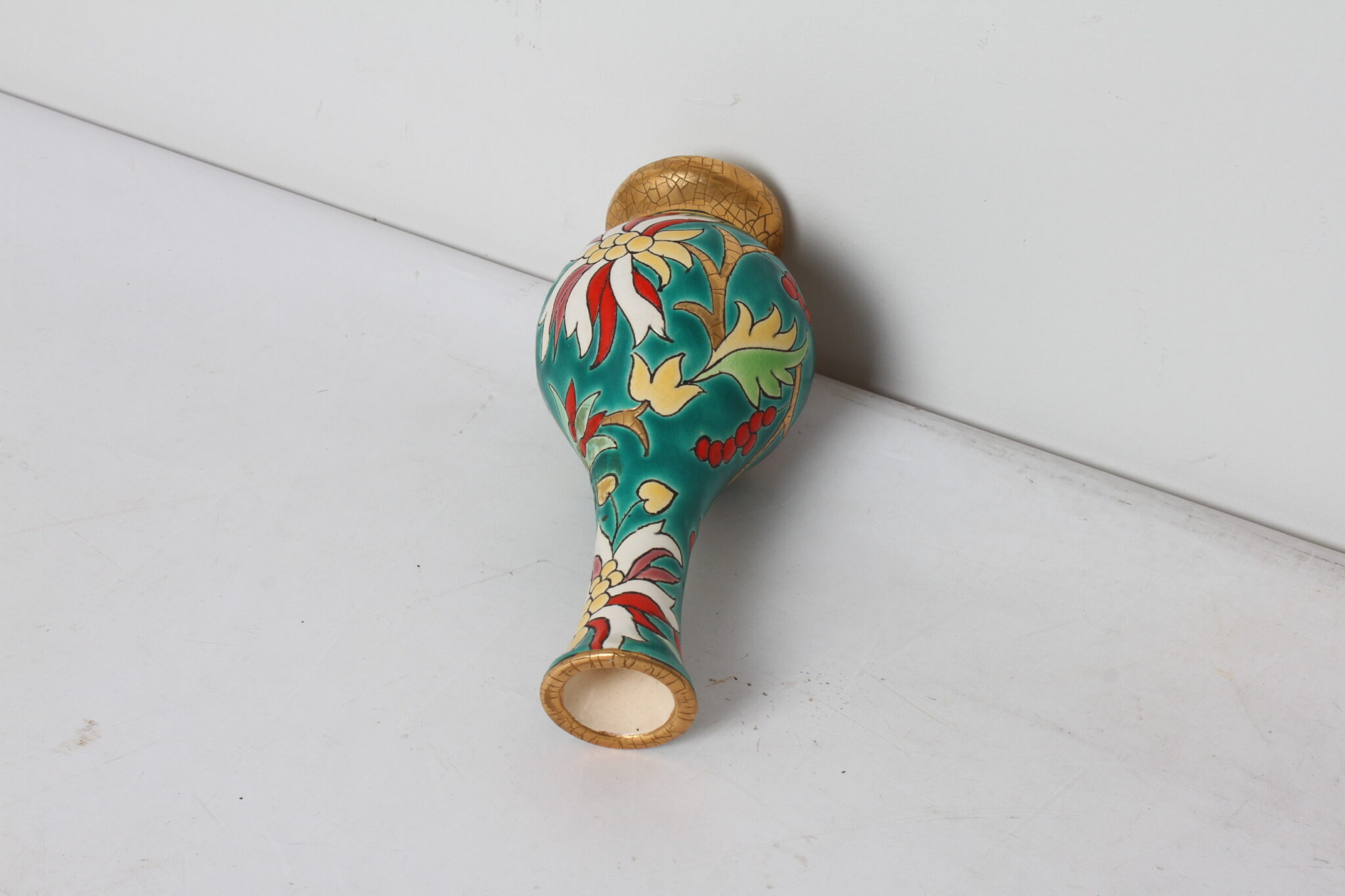 Vase émaux de Longwy peint main céramique (3)