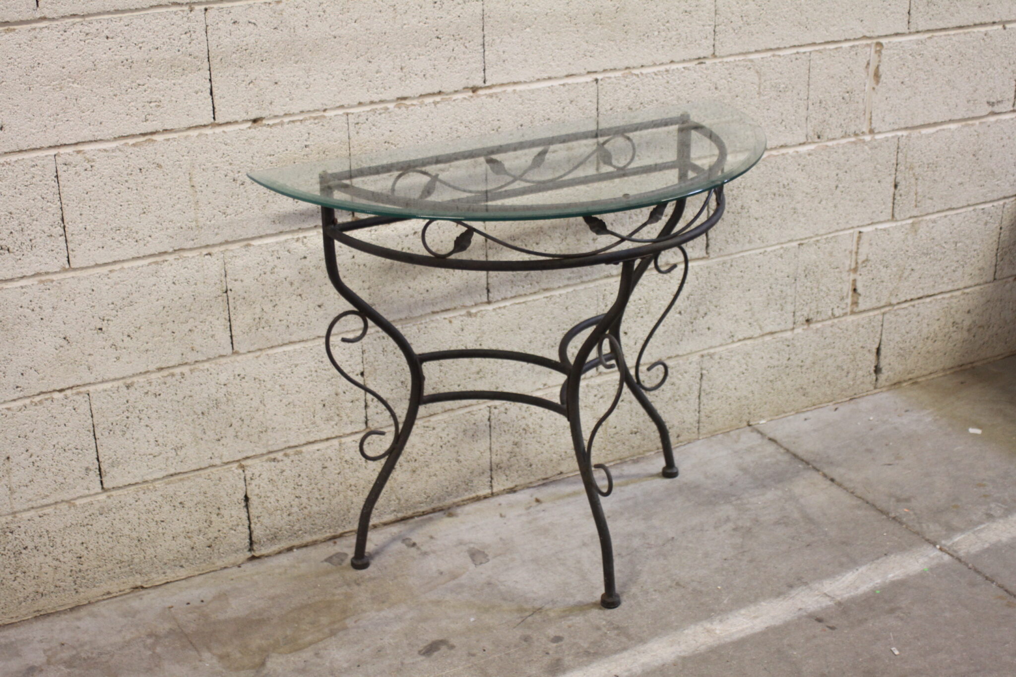 console-d'entree-demi-lune-fer-forge-verre-biseaute-mobilier-brocante-occasion-emmaus-scherwiller-etikette (2)