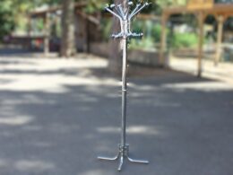 Porte-manteaux vintage en métal chromé